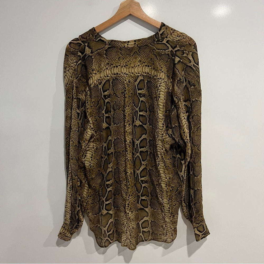 Isabel Marant Snake Skin Python Silky Button Up L… - image 4